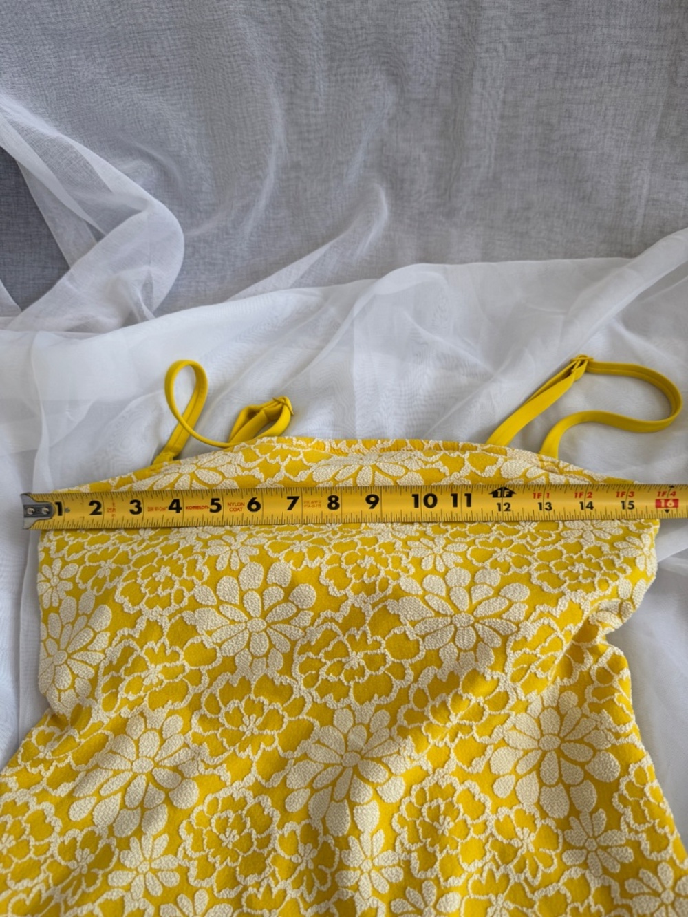 Aerie Yellow and White Floral Cheeky Swimsuit Size Large - Picture 4 of 6